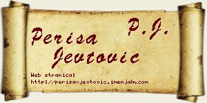 Periša Jevtović vizit kartica